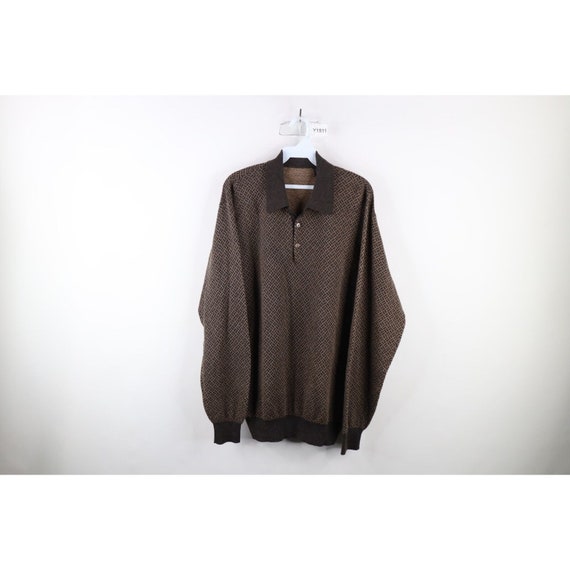 90s Streetwear Mens XL Wool Silk Cashmere Knit Co… - image 1