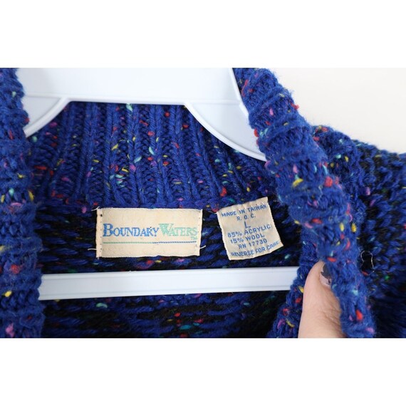 90s Streetwear Womens Large Distressed Wool Blend… - image 6