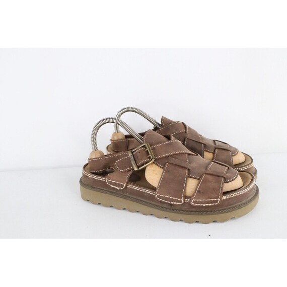 90s Candies Womens 9 Leather Chunky Platform Fish… - image 3