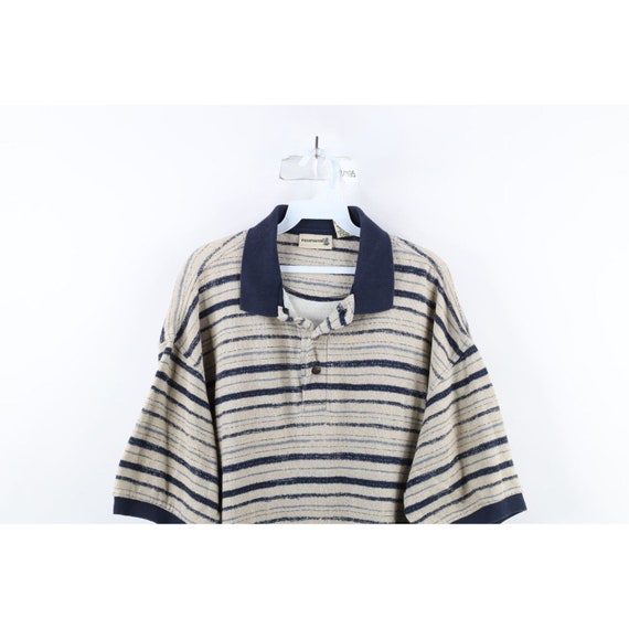 90s Streetwear Mens Large Tall Striped Ribbed Kni… - image 2