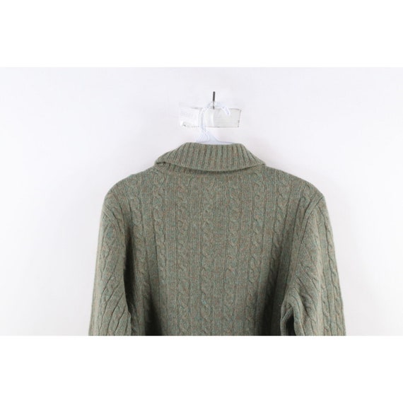 90s Ralph Lauren Womens L Wool Angora Blend Cable… - image 10
