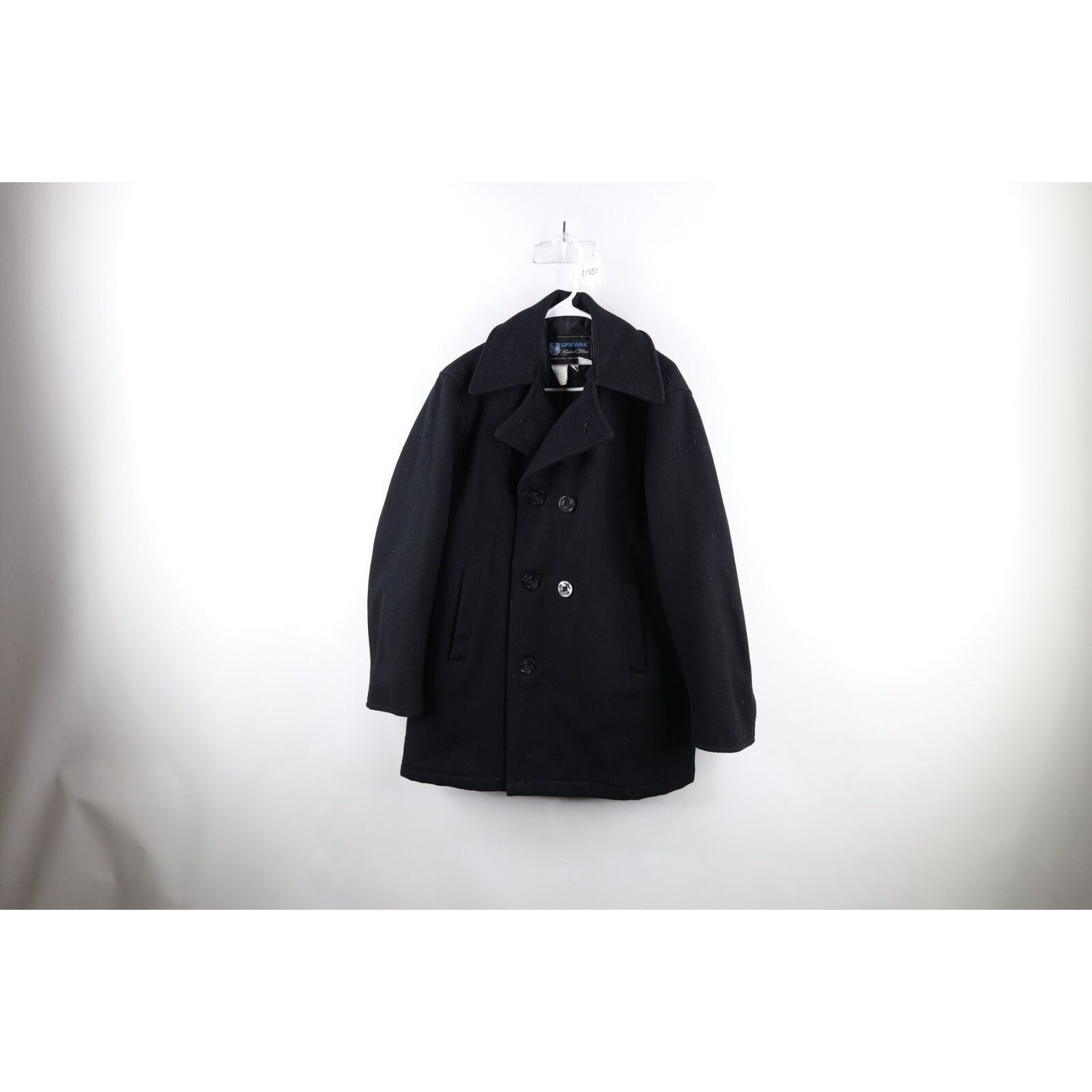 90s Spiewak Golden Fleece Mens 38 Distressed Quilted Wool Peacoat Jacket USA Vintage Winter Peacoat 1990s Wool Peacoat Spiewak Peacoat