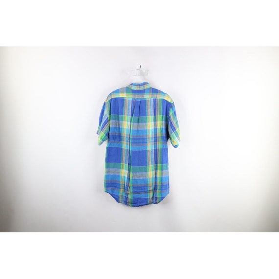 90s Ralph Lauren Mens Size Medium India Madras Pl… - image 4