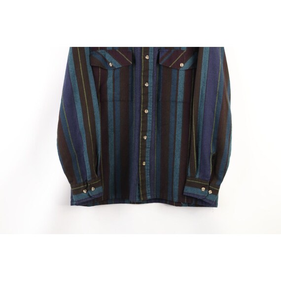90s Streetwear Mens Medium Rainbow Striped Knit C… - image 3