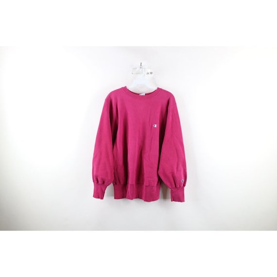 Champion sweater clearance light pink 90s