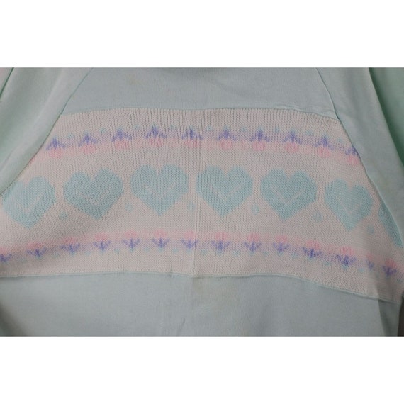 90s Streetwear Womens Large Pastel Flower Heart F… - image 8