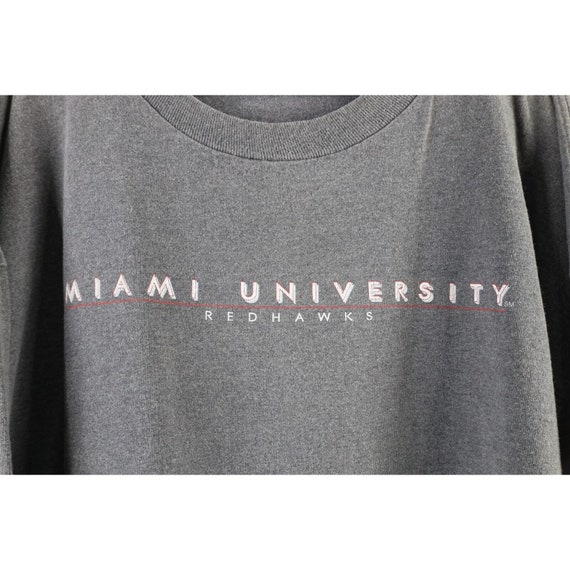 90s Mens 2XL Faded Spell Out Miami University Ohi… - image 4