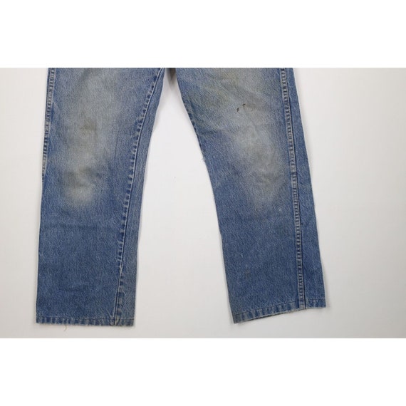 90s Streetwear Mens 34x29 Thrashed Bootcut Denim … - image 4