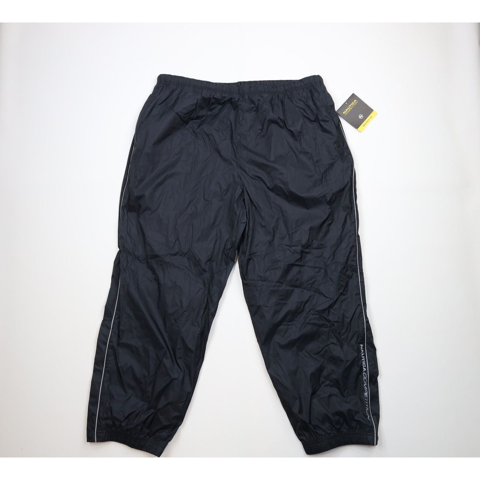 Deadstock Vintage 90s Nautica Competition Mens 2XL Spell Out Lined  