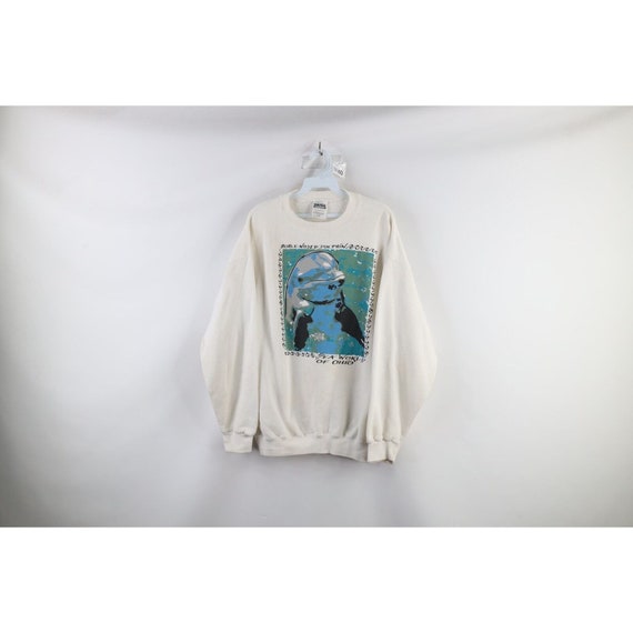 90s Streetwear Womens Large Spell Out Sea World Oh