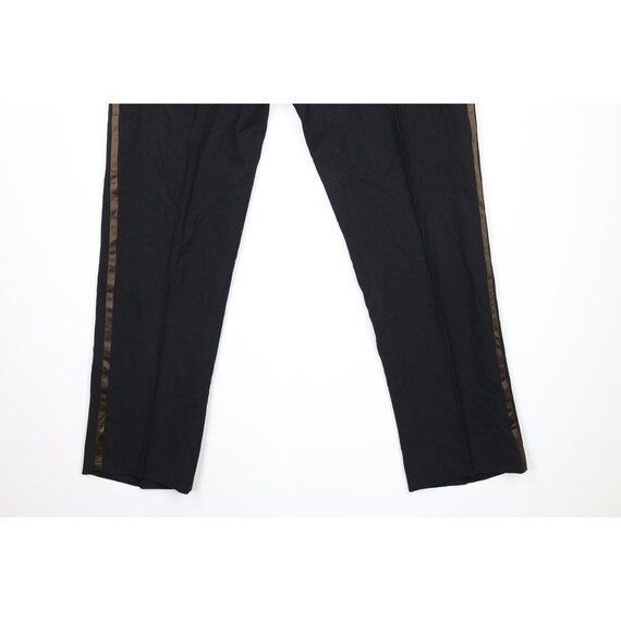 Men'S Black Wool Blend Tuxedo Pants main image 0
