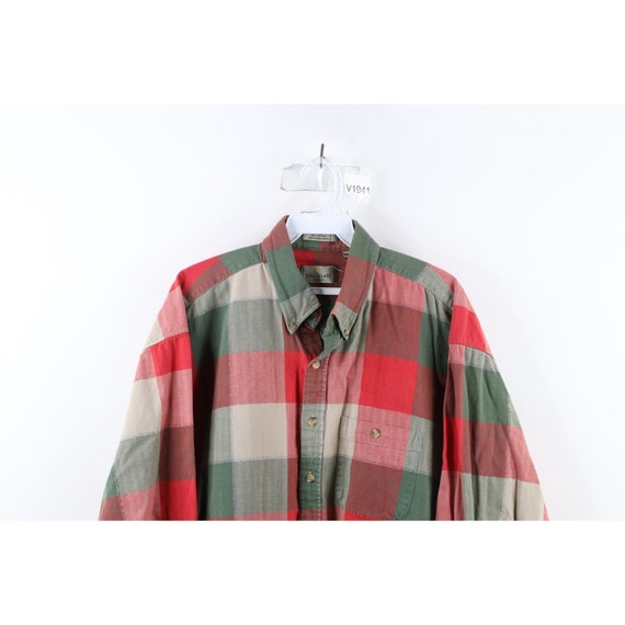 90s Streetwear Mens Large Thrashed Flannel Collar… - image 2