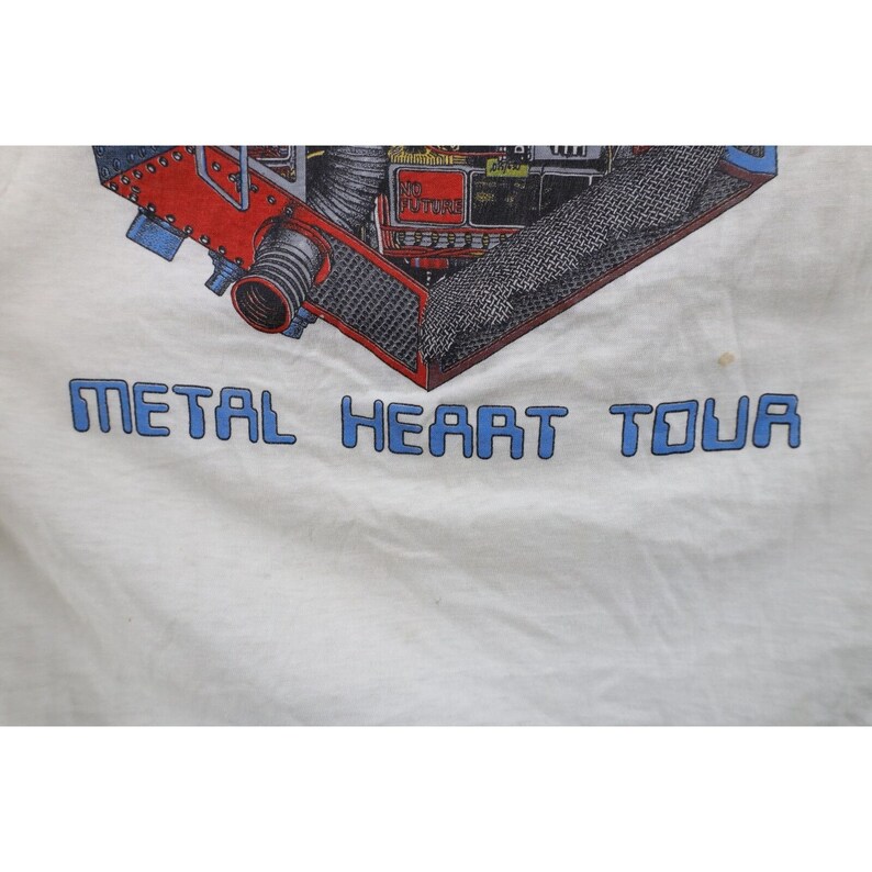 80s Mens Medium 1985 Thin Metal Heart Tour Accept Band Sleeveless Tshirt USA, Vintage Accept