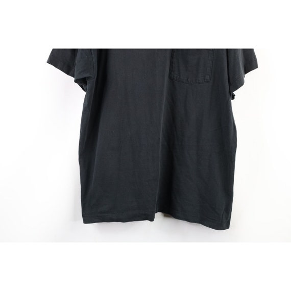 90s Streetwear Mens XL Distressed Blank Pocket T-… - image 3