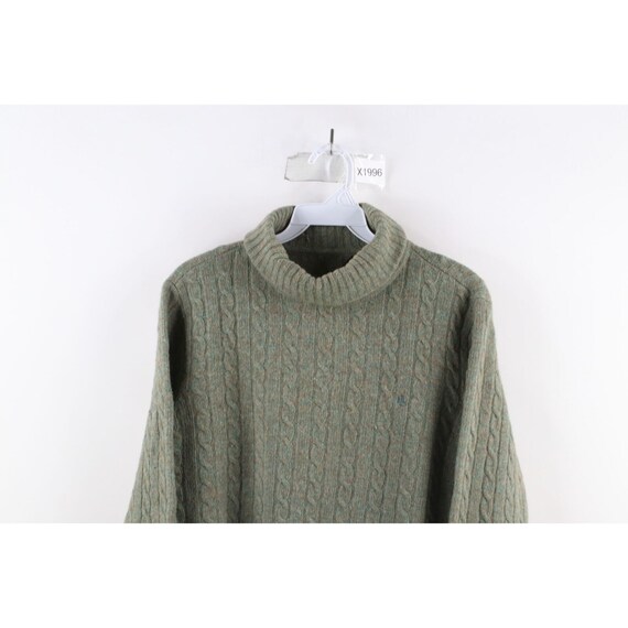 90s Ralph Lauren Womens L Wool Angora Blend Cable… - image 2