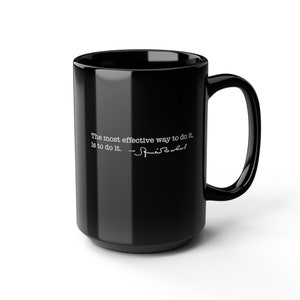 Women Aviation Quote - Amelia Earhart 15oz Black Mug, Gifts for Pilots, Pilot Mugs, Women in Aviation, Woman Pilot Mugs