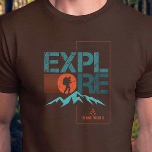 Explore Aqua Camping T shirt, Camping T shirts, Hiking T shirts, Shirts Camping, Camping, Hiking, Gifts for Campers, Gifts for Hikers