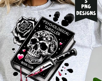 Gothic Psychological Thriller Book Club PNG Bundle (Digital Download)