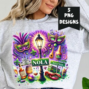 バースデー トリップ Nola PNG、マルディグラ昇華 PNG デザイン、Nola PNG、ニューオーリンズ ガールズ トリップ、デジタル ダウンロード、ハッピー マルディグラ フルール ド リス