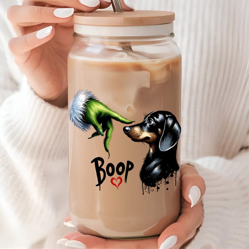 Funny Christmas Dog PNG, Bond Hand PNG, Boop Christmas Sublimation PNG