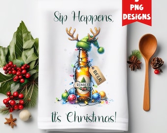 Christmas Kitchen Towel PNG, Santa We Can Explain Tea Towel, Sublimation Design, Chef Cooking Lover Gift PNG, Tea Towel Funny Friends, Dtf
