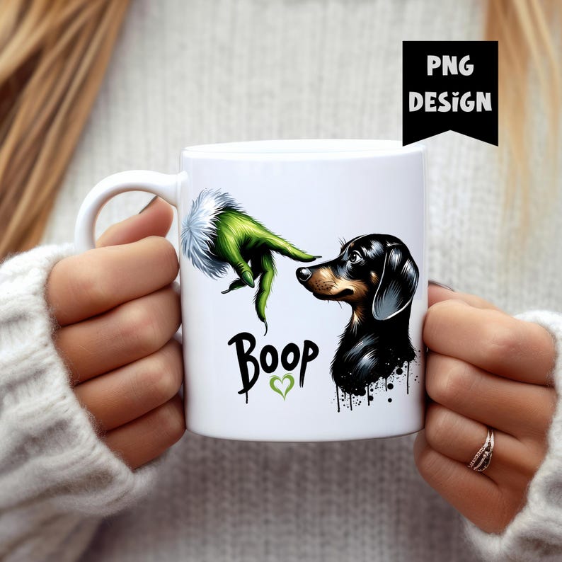 Funny Christmas Dog PNG, Bond Hand PNG, Boop Christmas Sublimation PNG