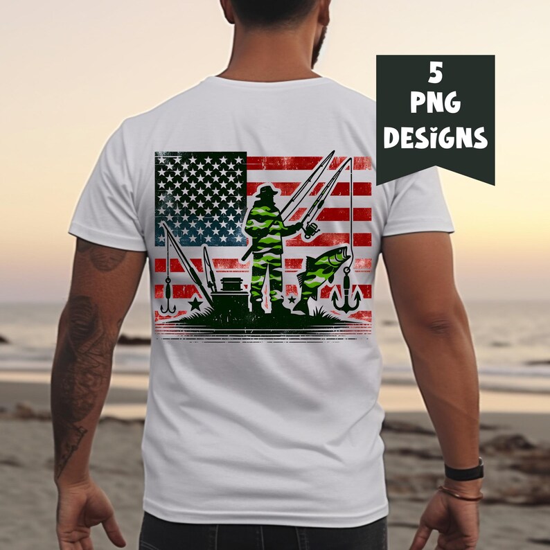 Fishing T-shirt with American Flag Hoodie PNG, Patriotic Hoodie, American Flag Fishing PNG Fisherman Gift, Fishing Lover Hoodie, Sublimation