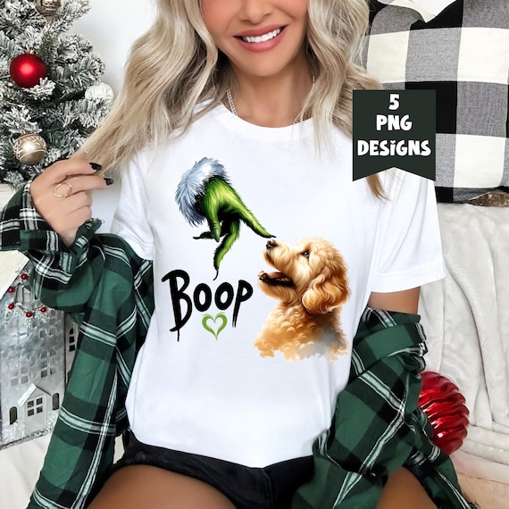 Funny Christmas Dog PNG, Bond Hand PNG, Boop Christmas Sublimation PNG, Golden Doodle Png, Cute Christmas Doodle Dog Png, Dog Mom Gift