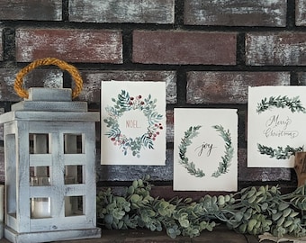 Set of three Christmas cards