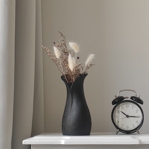 Wooden vase, Dried flower vase, Wooden floral vase, Decorative, Minimalistic, Sculptural wood vase, Modern wooden vase, Vase for Pampas