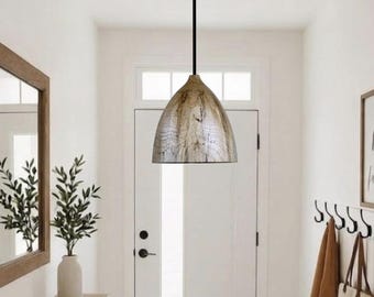 Wooden pendant lights, kitchen island lighting, solid wood light, handcrafted wooden lamp