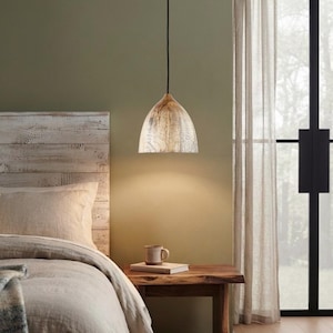 Wooden pendant lights, kitchen island lighting, solid wood light, handcrafted wooden lamp image 4