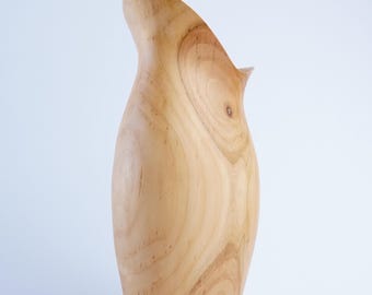 Large Almond Wood Vase: Scandinavian Minimalist Decor, Dried Flowers Vase, Farmhouse Style, shelf decorations