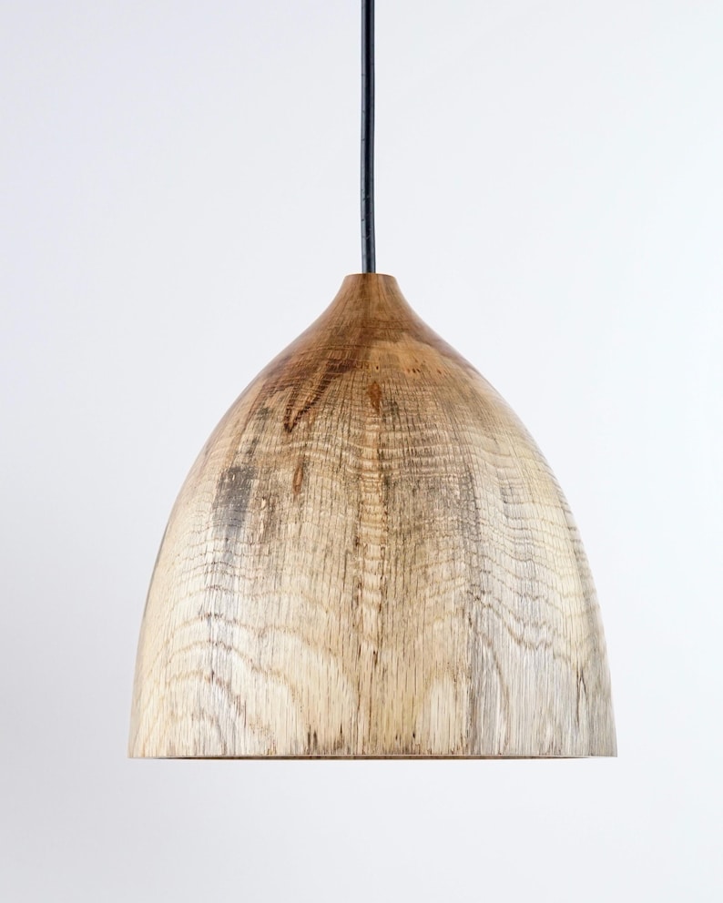 Wooden pendant lights, kitchen island lighting, solid wood light, handcrafted wooden lamp image 1