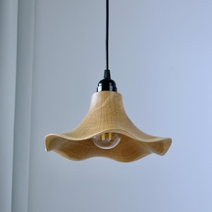 Set of 3 wooden pendant lights, handcraft sculptural lighting, living room light, wood chandelier