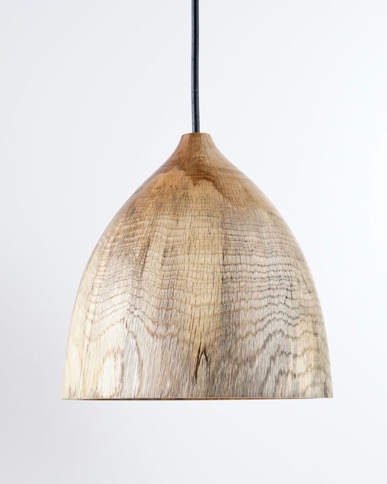 Wooden pendant lights, kitchen island lighting, solid wood light, handcrafted wooden lamp image 9