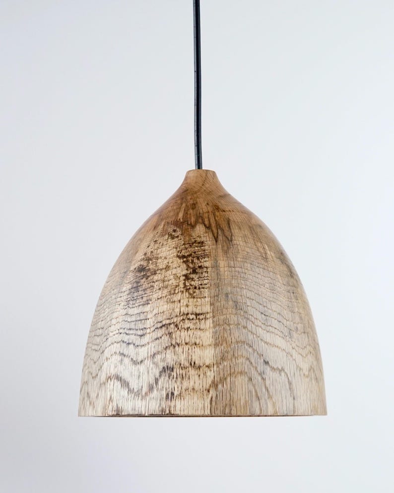 Wooden pendant lights, kitchen island lighting, solid wood light, handcrafted wooden lamp image 6