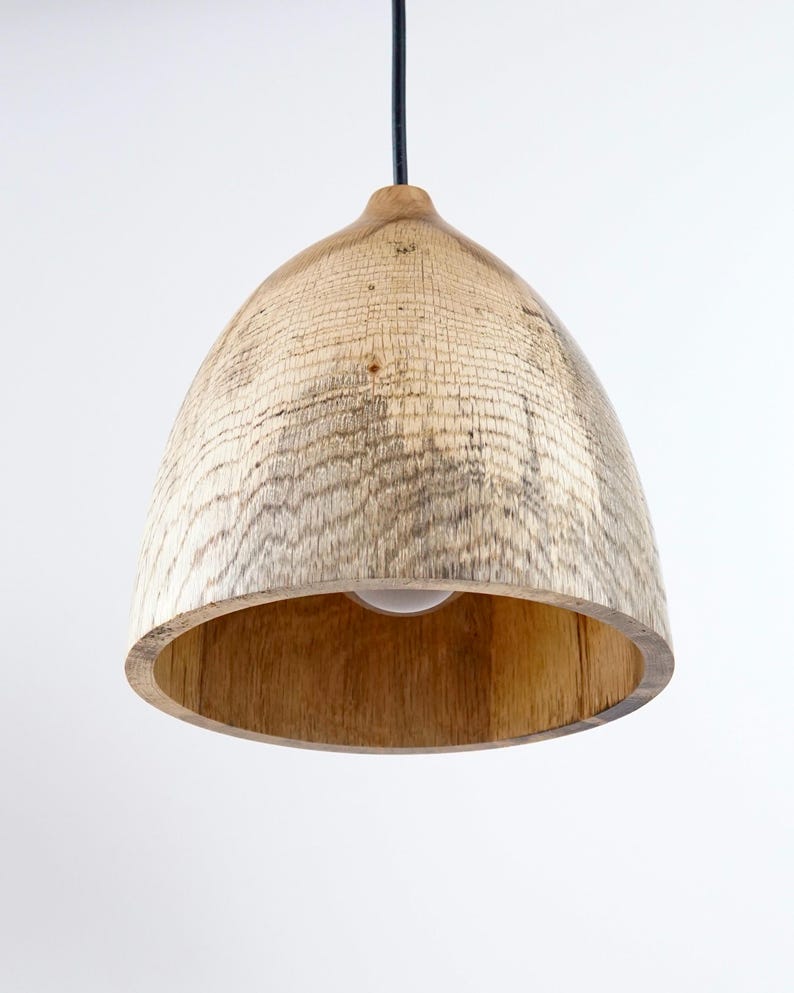 Wooden pendant lights, kitchen island lighting, solid wood light, handcrafted wooden lamp image 8