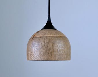 Wooden Pendant Light: Scandinavian Style Ceiling Fixture, Kitchen Island Lighting