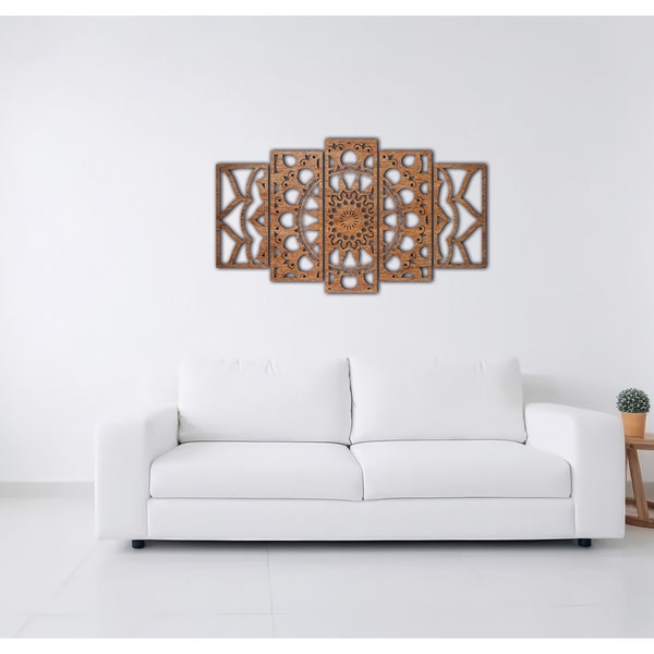 Multi-Panel Mandala Design for Wall Art