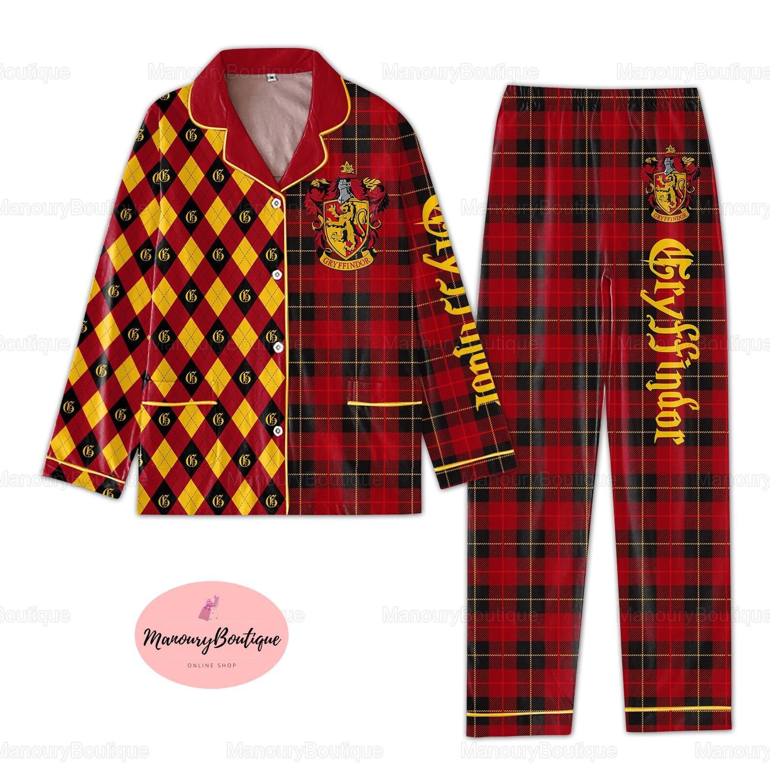 Christmas H@rry Potter Pj Set, Gryffindor Pajamas, Harry Magic Sleeve ...