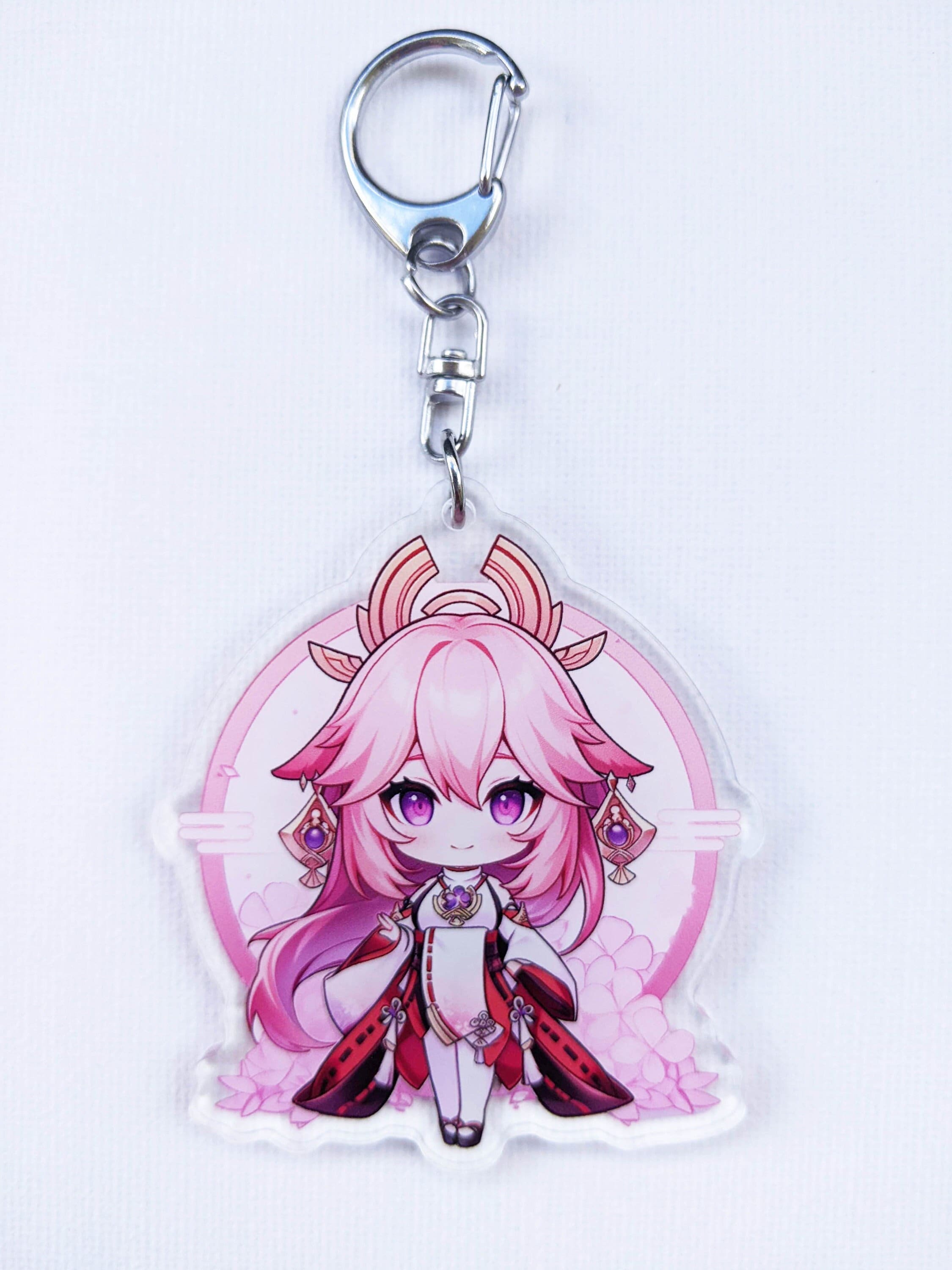 Yae Miko Genshin Impact Keychain Etsy Yae Miko Genshin Impact Keychain Etsy