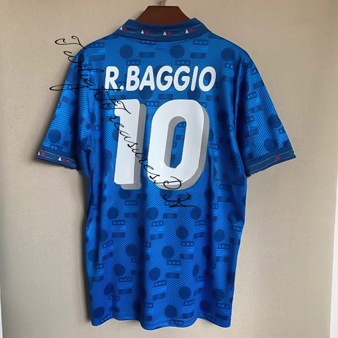 Vintage Retro Jersey Italie Roberto Baggio 10 Coupe du monde 1994