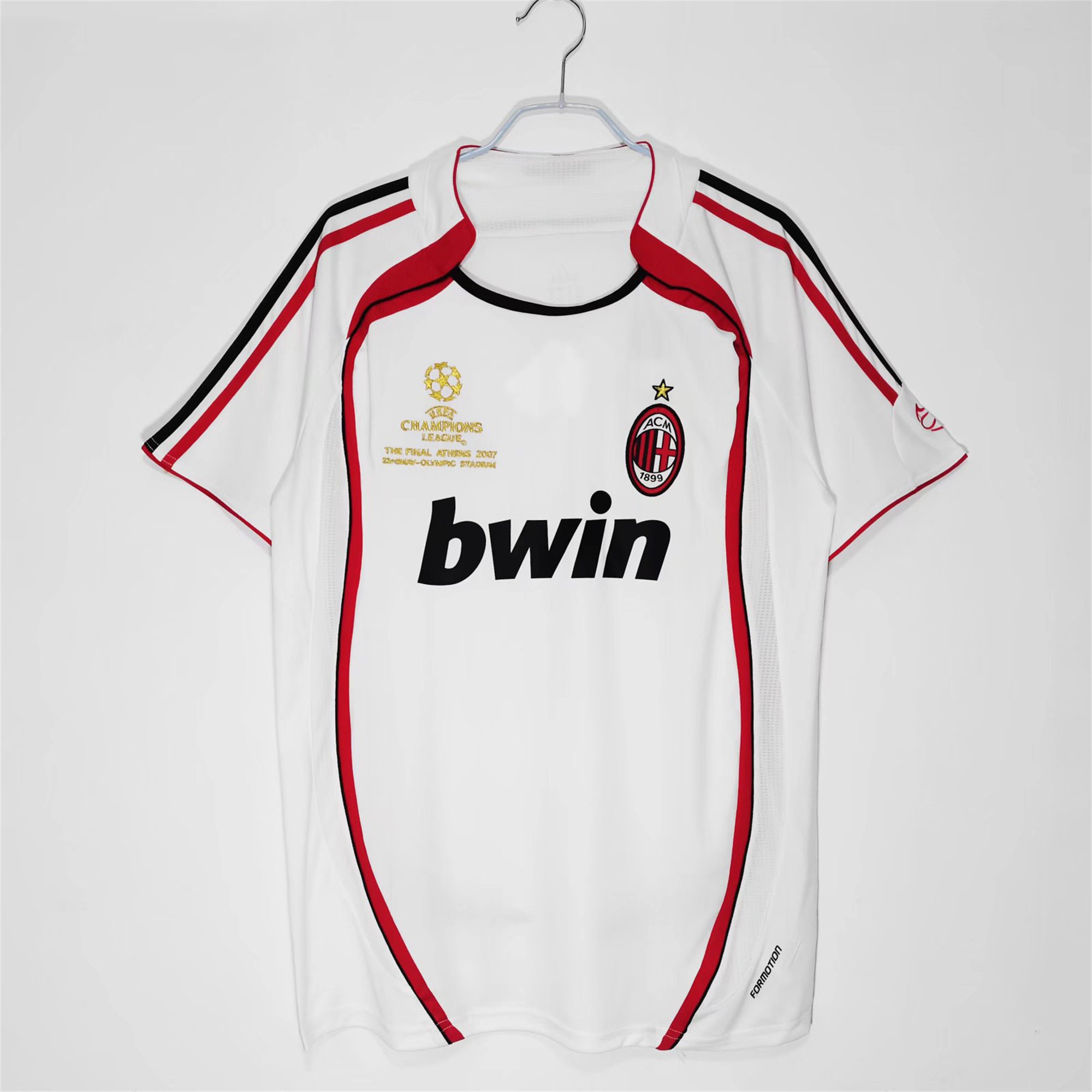 AC Milan 2007 CL Final KAKA 22 Retro Vintage Classic Shirts Jersey