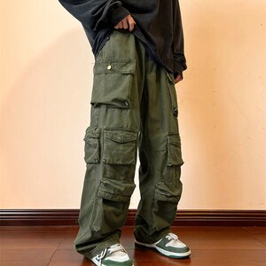 Tactical Cargo Pants Y2K Multi Pocket Pants Vintage Loose - Etsy