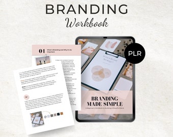 Libro de trabajo: Branding simplificado con derechos de reventa, personalizable, cree su marca, PLR, plantilla de libro de trabajo, Lead Magnet, libros electrónicos PLR