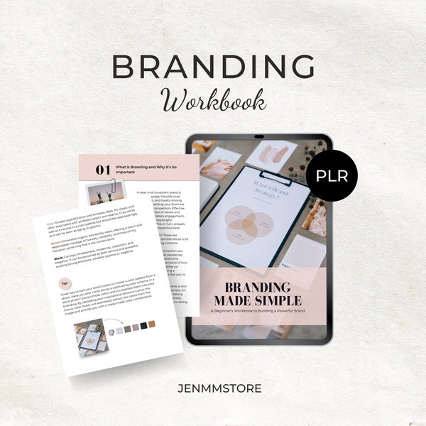 Workbook: Branding Made Simple with Resell Rights, Customizable, Build Your Brand, PLR, Workbook Template, Lead Magnet, PLR eBooks