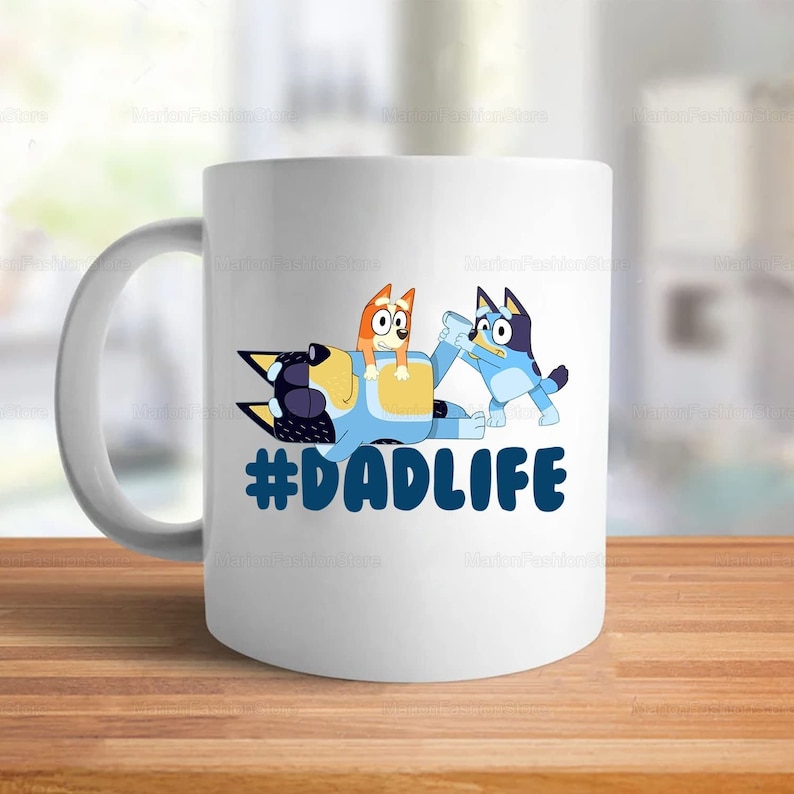 Bluey Mug Bluey Dad Tea Cup Bluey Dad Life Coffee Mug Bluey Etsy New Zealand