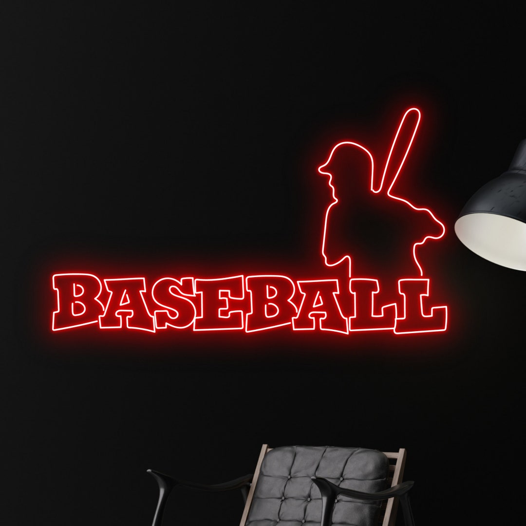 Custom Baseball Neon Sign Baseball Lover Neon Light Playing Etsy