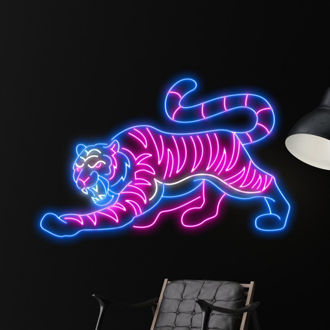 Custom Tiger Neon Sign Animal Tiger Led Sign Tiger Custom - Etsy